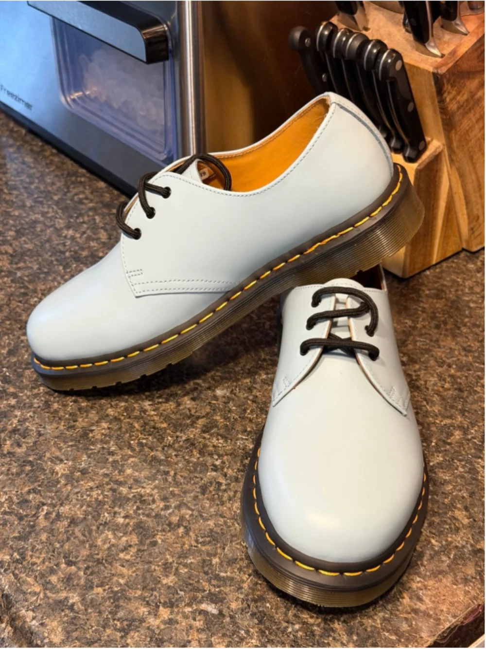 New Dr. Martens 1461 Oxford Plain Toe Derby Smooth Pastel Blue